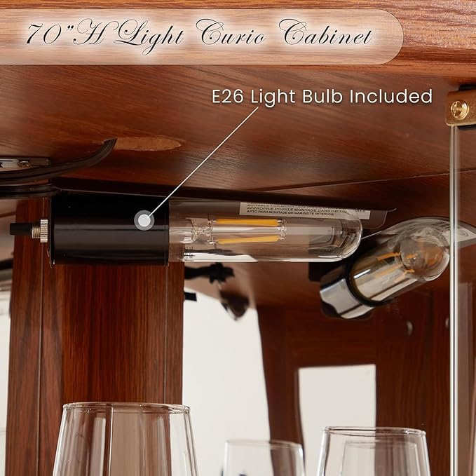Corner Display Curio Cabinets - Image 5