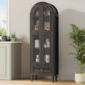 71" Tall Arched Cabinet with Acrylic Door, Modern Curio Arched Bookcase W/Drawer by WelcometoIABIFO