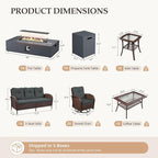 UPHA 7 Pieces Patio Furniture Set - Image 2
