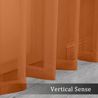 Sheer Curtains 90 Inches Long 2 Panels Set - Image 4