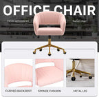 Home Office Chair Swivel Velvet Desk Chair Accent Armchair Upholstered Modern - Image 8