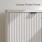 Fatmok 65" Fluted Buffet Cabinet - Image 3
