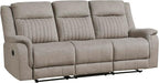 Lexicon Manual Double Reclining Sofa, Polished Microfiber Upholstered 3 Seater - Image 9