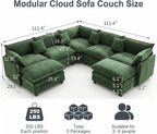 111.4" V-Shaped Corner Couch Sectional - Image 2
