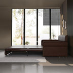 Faux Leather Sleeper Sofa Couch - Image 5