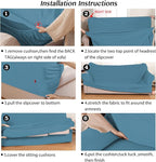 Turquoize 2 Piece Chair Covers Chair Slipcovers - Image 6