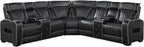 Lexicon 118" Power Reclining Sectional Sofa, Wall Hugger, 2 Recliner Seats - Image 14
