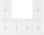 Crosley Furniture Stanton 3-Piece Traditional Sideboard Buffet Cabinet and - Image 4