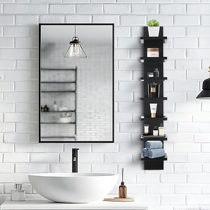 Homaterial 7 Tier Vertical Wall Shelf - Image 2