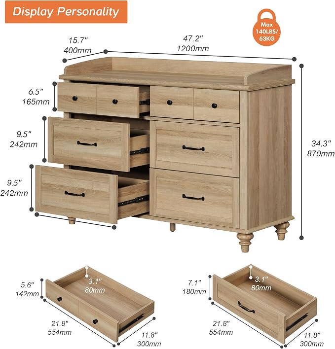 WAMPAT Dresser for Bedroom - Image 2