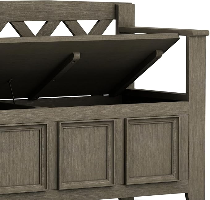 SIMPLIHOME Amherst Entryway Storage Bench - Image 8