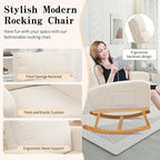 HCHAIRH Rocking Chair Nursery, Upholstered Nursing Rocker Chairs - Image 6