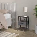SUPERJARE Nightstand with Charging Station, Bed Side Table with Adjustable - Image 2
