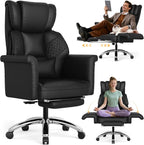 Ergonomic Office Chair with Footrest, Criss Cross Legged Desk Chair with by SUNNOW