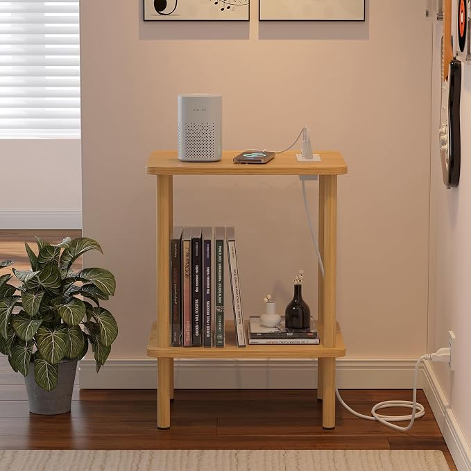 Apicizon 2 Tier End Table Set of 2, Small Side Table - Image 8
