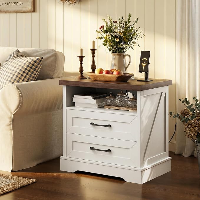 AODK 24 Inch Farmhouse Nightstand - Image 7