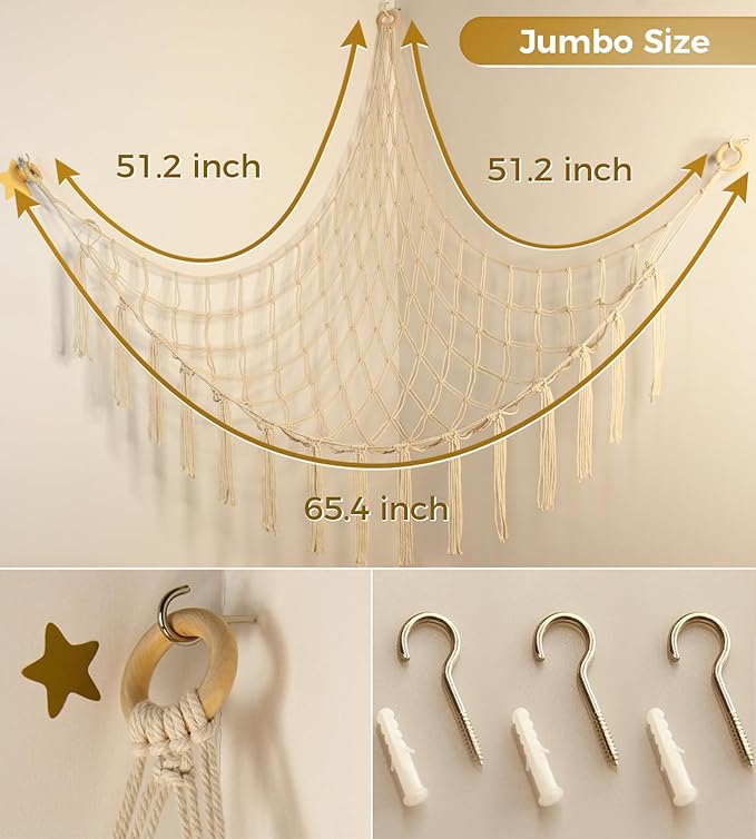 mirolam Stuffed Animal Storage Hammock Net - Image 5