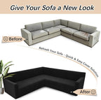 Arfntevss Stretch Sectional Couch Covers L Shaped Corner Sectional Sofa Cover - Image 6