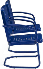 Crosley Furniture Bates 2-Piece Outdoor Chair Set, Retro Metal Patio Chairs - Image 5