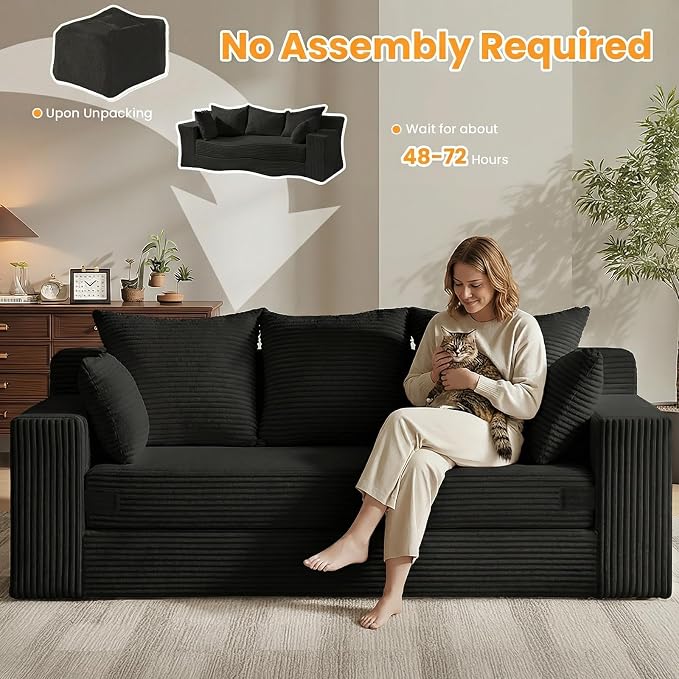 Convertible Sofa Bed, Pull Out 3 Seater Sleeper Sofa - Image 8