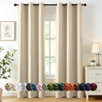 MIULEE Blackout Curtains for Bedroom 2 Panels 40 x 84 Inch Long Cream Beige | by MIULEE
