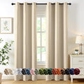 MIULEE Blackout Curtains for Bedroom 2 Panels 34 x 72 Inch Long Cream Beige | by MIULEE
