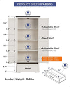 JXQTLINGMU Farmhouse Kitchen Pantry Cabinet - Image 6