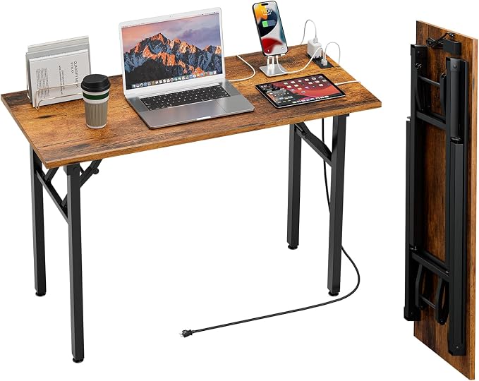 TEMI Small Computer Desk Folding Table by TEMI