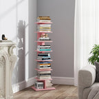 TUTOTAK Bookshelf, 8-Tier Bookcase, Narrow Spine Book Shelf by ChoosetutotakFurnitureBuildYourCozyHome