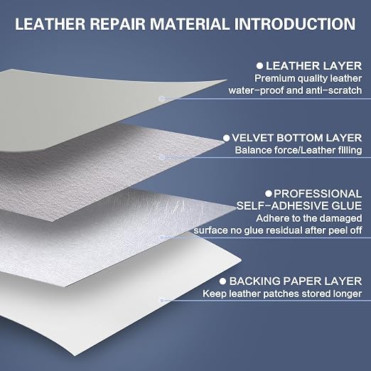 Self Adhesive Leather Repair Patch Kit, 31.4 in x 16 in Large Vinyl Leather - Image 4