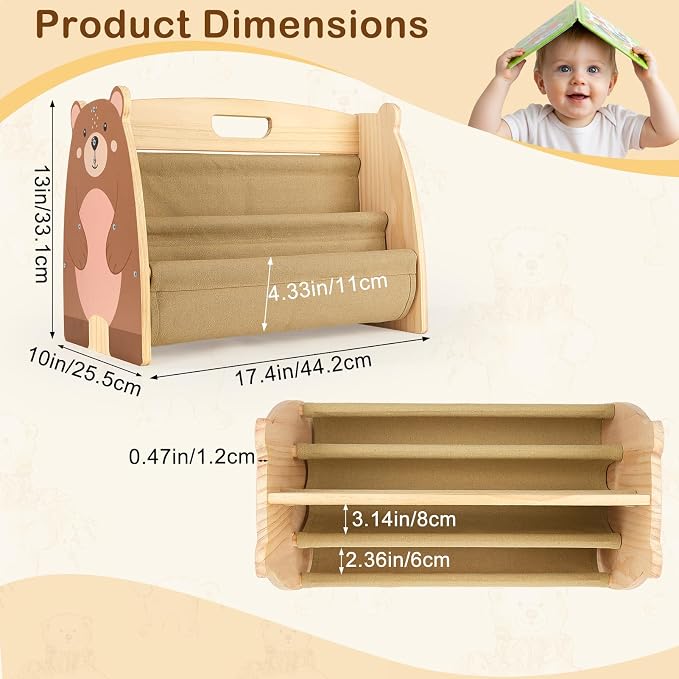 Toddler Bookshelf Double-Sided - Image 4
