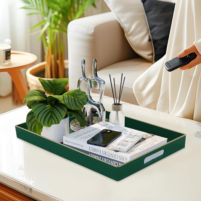 MAONAME Dark Green Decorative Tray, Serving Tray - Image 5