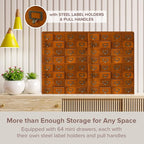 Huge Modular Stackable Against Wall 64-Drawer Apothecary Curio Cabinet Vintage - Image 3