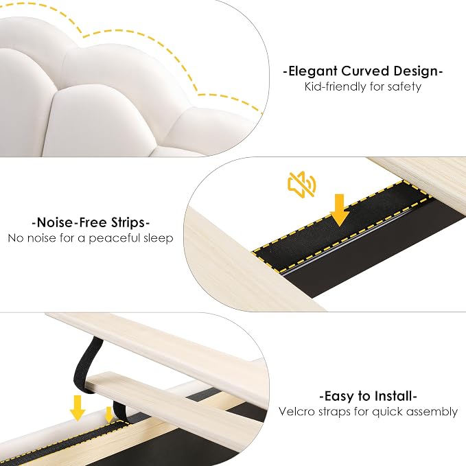HIFIT Twin Upholstered Smart LED Bed Frame - Image 8