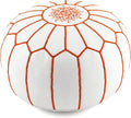 Marrakesh Gallery Genuine Leather Round Pouf Unstuffed by MarrakeshGallery