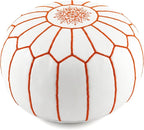 Marrakesh Gallery Genuine Leather Round Pouf Unstuffed by MarrakeshGallery