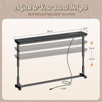 Huuger 39.4 Inch Behind Couch Table - Image 2