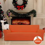 Easy-Going Stretch Oversized Sofa Couch Slipcover Washable Orange | 1-Piece - Image 2