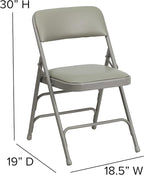 Flash Furniture 2 Pack HERCULES Series Curved Triple Braced & Double Hinged - Image 3