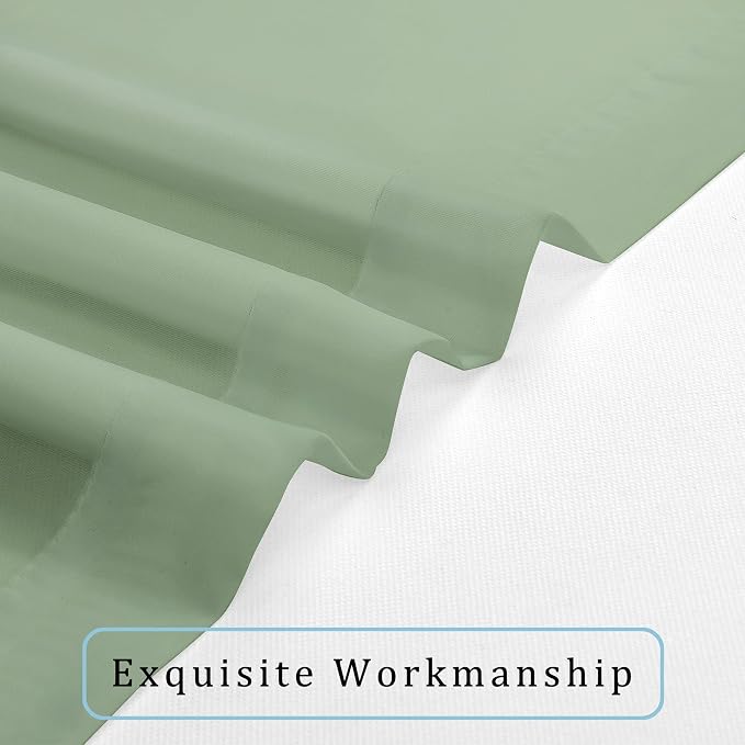 Sage Green Sheer Curtains 96 Inches Long 2 Panels Set, Elegant Sheer Curtains - Image 7