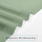 Sheer Curtains 90 Inches Long 2 Panels Set, Sage Green Sheer Curtains Rod - Image 4