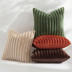 decorUhome Fall Faux Fur Throw Pillow Covers 22x22 Set of 2 Olive Green | - Image 9