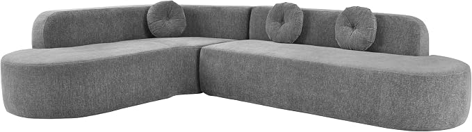 122'' Sectional Curved Sofa Sponge Couch - Image 8