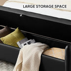 65" End of Bed Storage Bench, Modern Storage Benches - Image 4