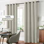 Yakamok Cream Linen Textured Curtains 72 Inches Long - Image 7