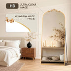MISSDAY Vintage Baroque Full Length Mirror, Full Metal Frame Stand Up Retro - Image 8