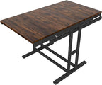 Convertible Dining Table, 2 in 1 Bookshelf to Kitchen Table, Space Saving - Image 8