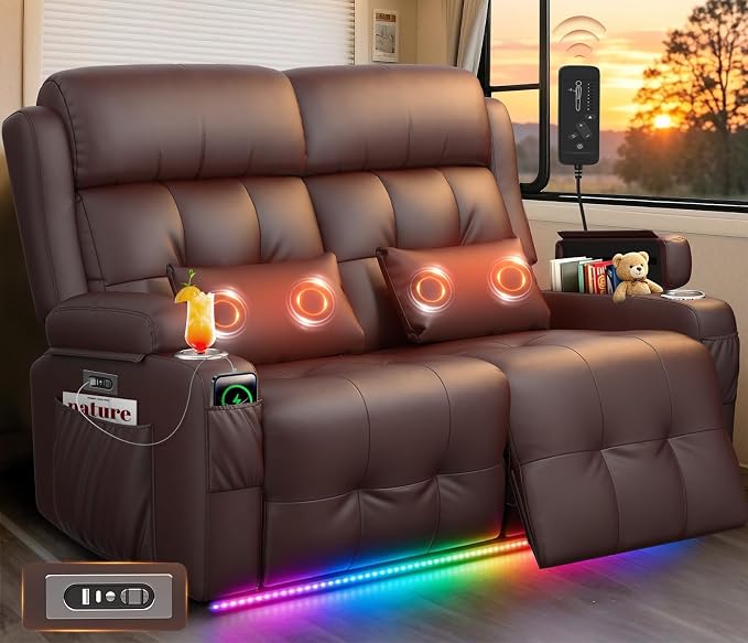 Power Loveseat Recliner Sofa - Image 8