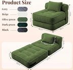Folding Sofa Bed, Convertible Sleeper Chair - Image 2