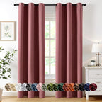 MIULEE Blackout Curtains for Bedroom 2 Panels 40 x 72 Inch Long Dusty Rose | by MIULEE